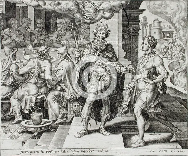 The Fate of the Man who Came without a Wedding Garment, 1559. Creator: Dirck Volkertsen Coornhert.