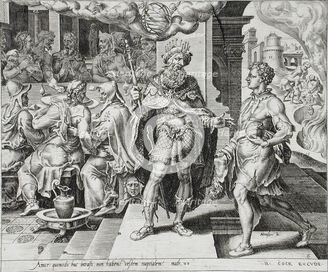 The Fate of the Man who Came without a Wedding Garment, 1559. Creator: Dirck Volkertsen Coornhert.