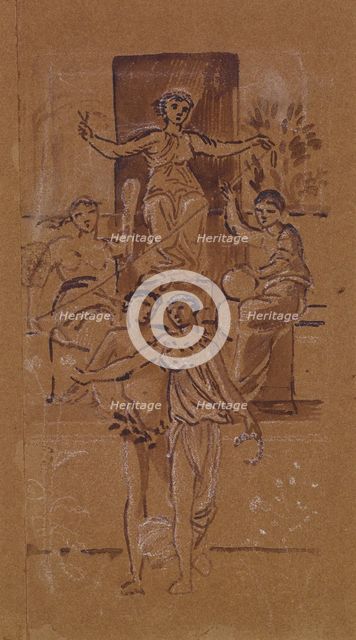 The Fates - composition study, 1865. Creator: Sir Edward Coley Burne-Jones.