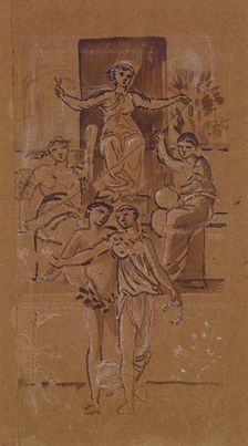 The Fates - composition study, 1865. Creator: Sir Edward Coley Burne-Jones