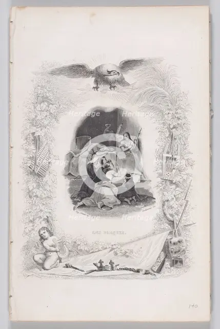 The Fates, from The Songs of Béranger, 1829. Creators: W. J. J. Déshauvents, Melchior Péronard.