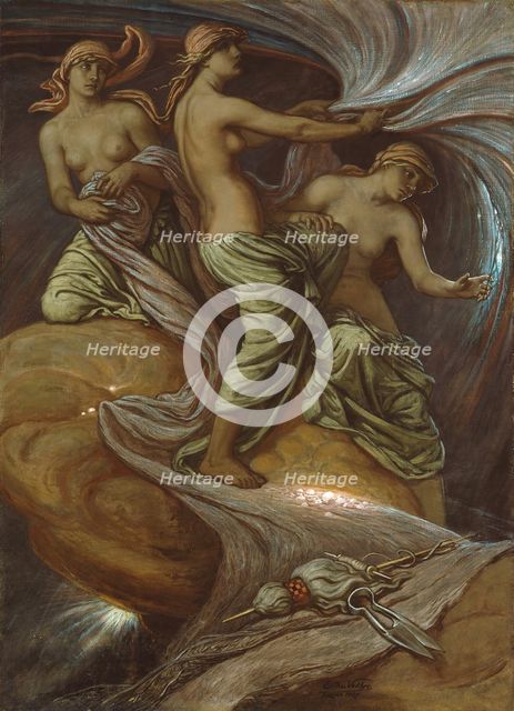 The Fates Gathering in the Stars, 1887. Creator: Elihu Vedder.