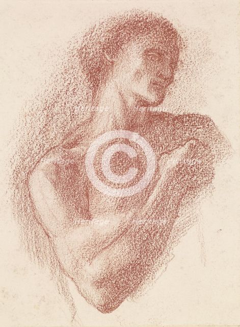 The Fates - study of the Male Lover, 1865. Creator: Sir Edward Coley Burne-Jones.