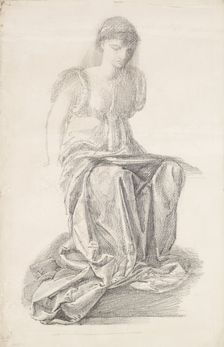 The Fates - study for the figure of Clotho, 1865. Creator: Sir Edward Coley Burne-Jones