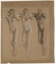 The Fates - Three Studies for one of the Lovers / or Cupid and Psyche, 1865. Creator: Sir Edward Coley Burne-Jones