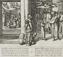 The Fates Weave the Life Thread of Mudarra, Son of Gonzalo Gustos. He is Dubbed a Knight..., 1612. Creator: Antonio Tempesta