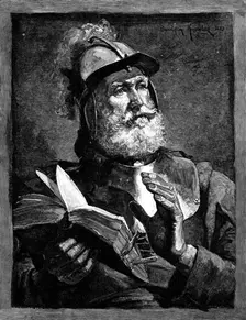 The Father of the Regiment, drawn by Davidson Knowles, 1883. Creator: Eugène Froment