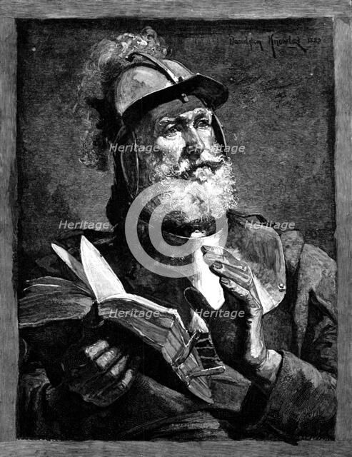 The Father of the Regiment, drawn by Davidson Knowles, 1883. Creator: Eugène Froment.