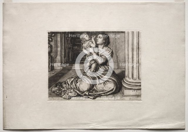 The Father's Leave-Taking, 1879. Creator: William Holman Hunt (British, 1827-1910); H. Blair Ansdell for The Portfolio of Etching Club, 1879, Plate 12.