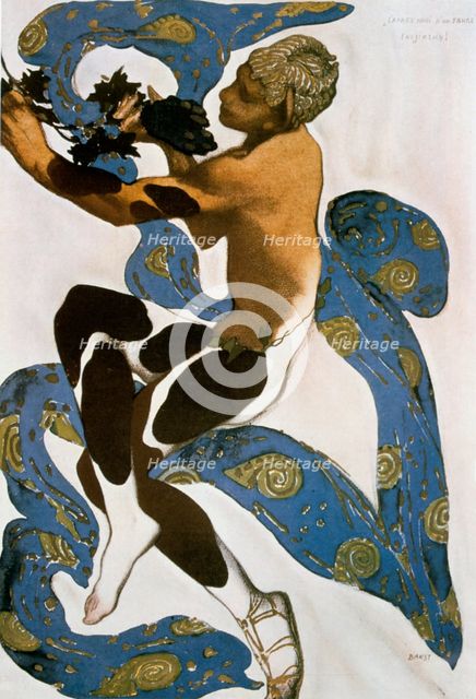 The Faun (Nijinsky), costume design for the Ballets Russes, 1912.  Artist: Leon Bakst