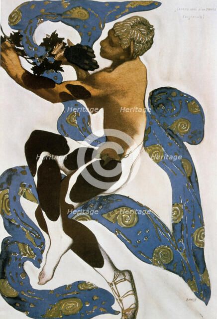 The Faun (Nijinsky), costume design for the Ballets Russes, 1912.  Artist: Leon Bakst