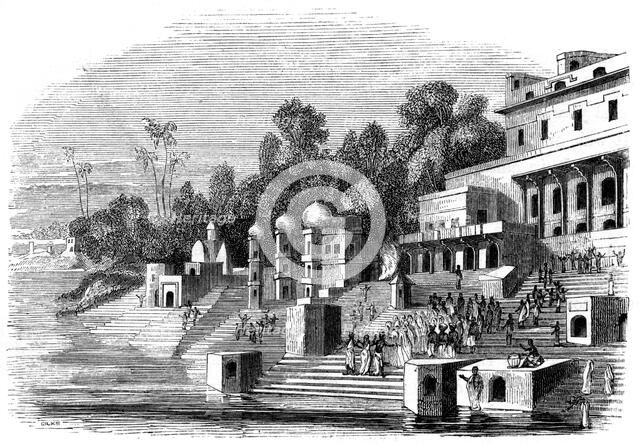 'The favourite wife of Afzul Khan preparing for the suttee', 1847. Artist: Giles