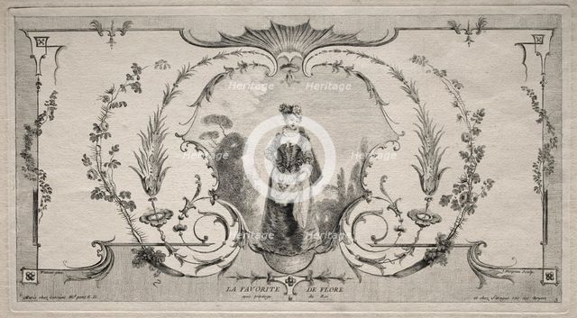 The Favorite of Flora, Arabesque. Creator: Jean Moyreau (French, 1690-1762).