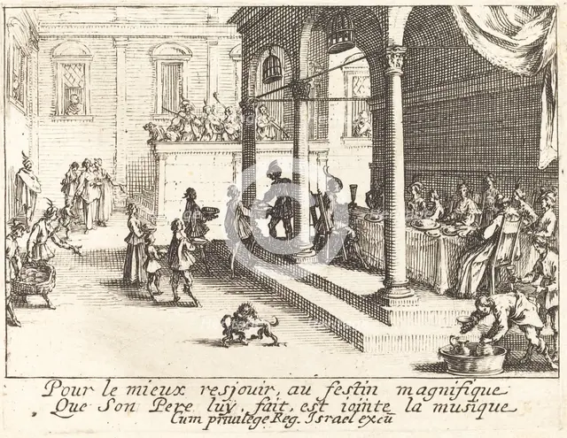 The Feast, 1635. Creator: Jacques Callot.