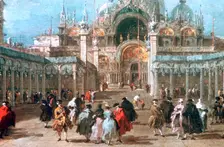 The Feast of Ascension in the Piazza San Marco c1775. Artist: Francesco Guardi