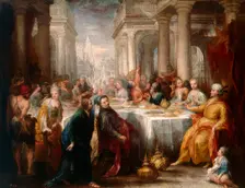The Feast of Belshazzar 1705. Creator: Celesti, Andrea (1637-1712)