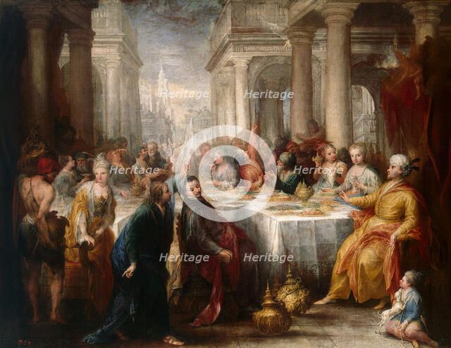 The Feast of Belshazzar', 1705. Creator: Celesti, Andrea (1637-1712).