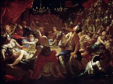 The Feast of Belshazzar 17th or early 18th century. Artist: Pietro Dandini