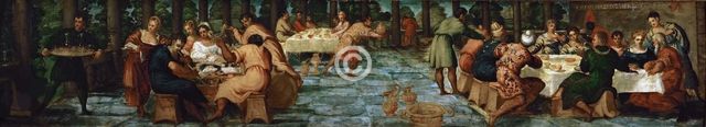 The Feast of Belshazzar, ca 1543. Creator: Tintoretto, Jacopo (1518-1594).