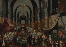 The Feast of Belshazzar. Artist: Francken, Frans, the Younger (1581-1642)