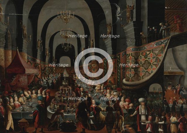 The Feast of Belshazzar. Artist: Francken, Frans, the Younger (1581-1642)