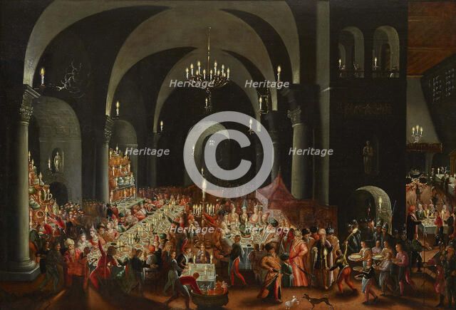 The Feast of Belshazzar, First third of 17th cen. Creator: Master of Belshazzar's Feast (active 1st quarter of the 17th century).