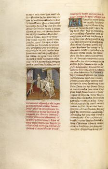The Feast of Darius in Honor of Alexander the Great; Miroir Historial, about 1475. Creator: Unknown