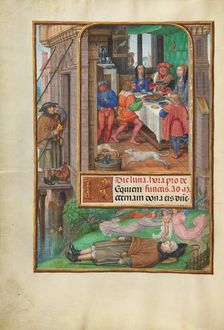 The Feast of Dives; Spinola Hours, about 1510-1520. Creator: Master of James IV of Scotland
