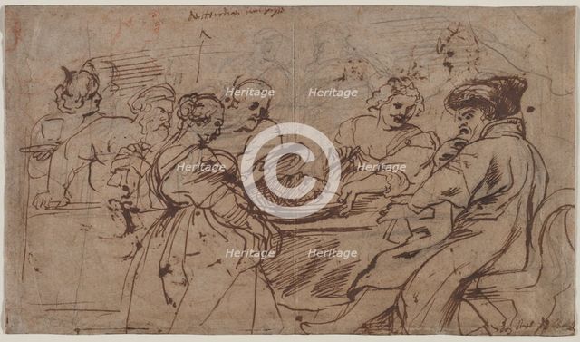 The Feast of Herod (recto) Tomyris with the Head of Cyrus (verso), c. 1637-1638. Creator: Peter Paul Rubens (Flemish, 1577-1640).