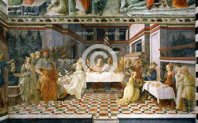 The Feast of Herod (Stories of Saint Stephen and Saint John the Baptist), Between 1452 and 1465. Creator: Lippi, Fra Filippo (1406-1469).