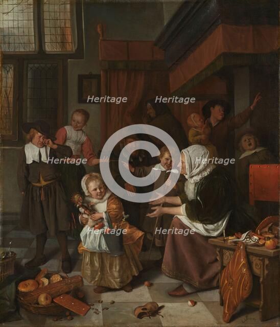 The Feast of St Nicholas, 1665-1668. Creator: Jan Steen.