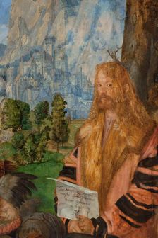 The Feast of the Rose Garlands, Detail: Self-portrait, 1506. Creator: Dürer; Albrecht (1471-1528)