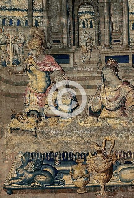 The Feast, from The Story of Artemisia, France, 1607/30.  Creator: Unknown.