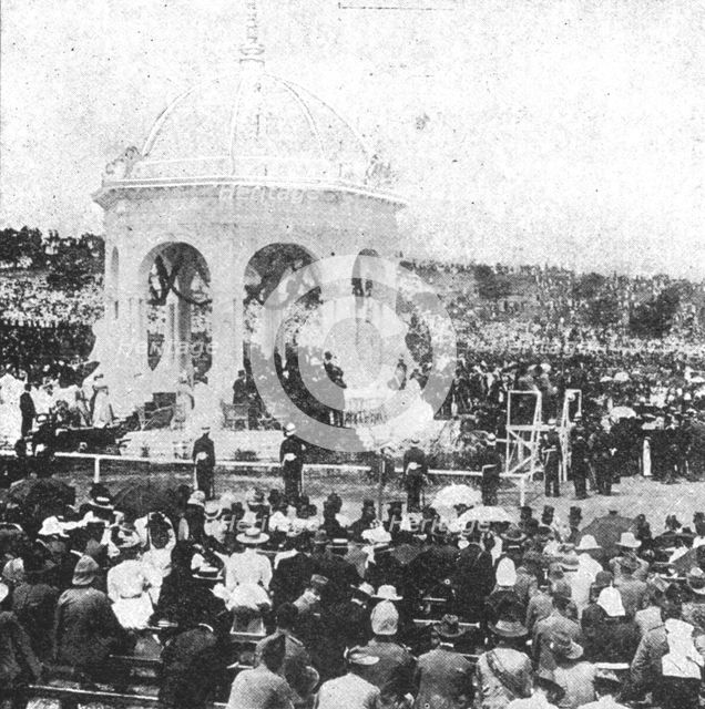 'The Federation of Australia, 1901...Signing the Oath by Lord Hopetoun at Sydney...', 1901.  Creator: Unknown.