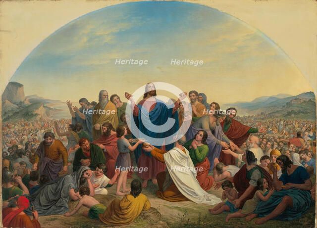 The Feeding of the Five Thousand, 1841. Creator: Schnorr von Carolsfeld, Ludwig Ferdinand (1788-1853).