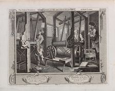 The Fellow Prentices at Their Looms. Series "Industry and Idleness", 1747. Creator: Hogarth, William (1697-1764)