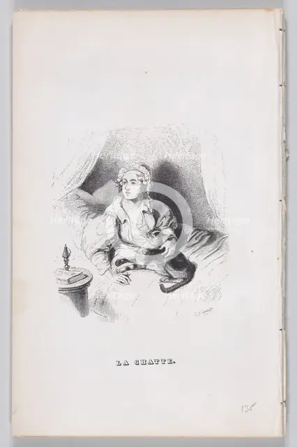 The Female Cat from The Complete Works of Béranger, 1836. Creator: John Thompson.
