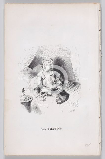 The Female Cat from The Complete Works of Béranger, 1836. Creator: John Thompson.
