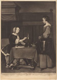 The Female Correspondent, 1771. Creator: James Watson