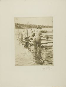 The Fence, 1913. Creator: Anders Leonard Zorn