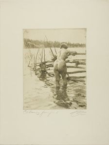 The Fence, 1913. Creator: Anders Leonard Zorn