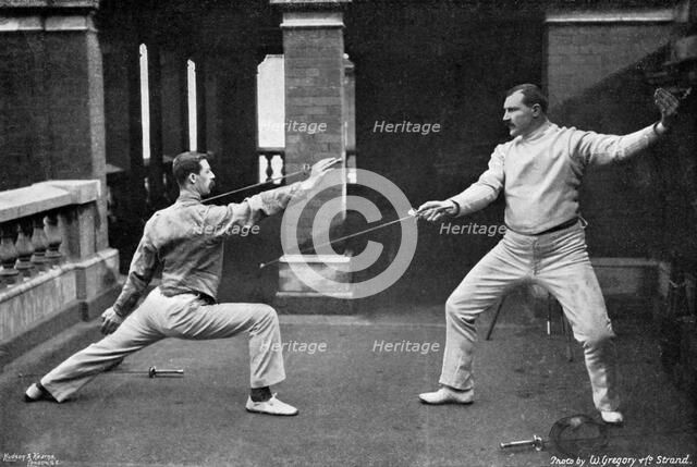 The fencing masters of the 1st Life Guards, 1896. Artist: W Gregory