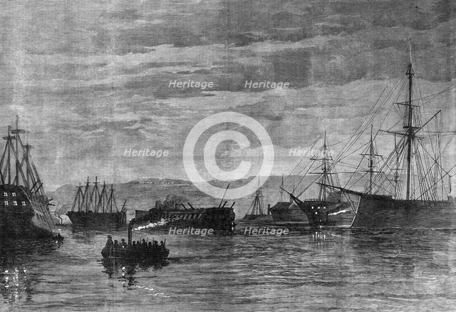 The Fenian Alarm: the night guard in Plymouth Harbour, 1868. Creator: Unknown.