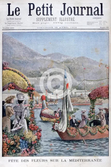 The festival of flowers on the Mediterranean, 1902. Artist: Yrondy