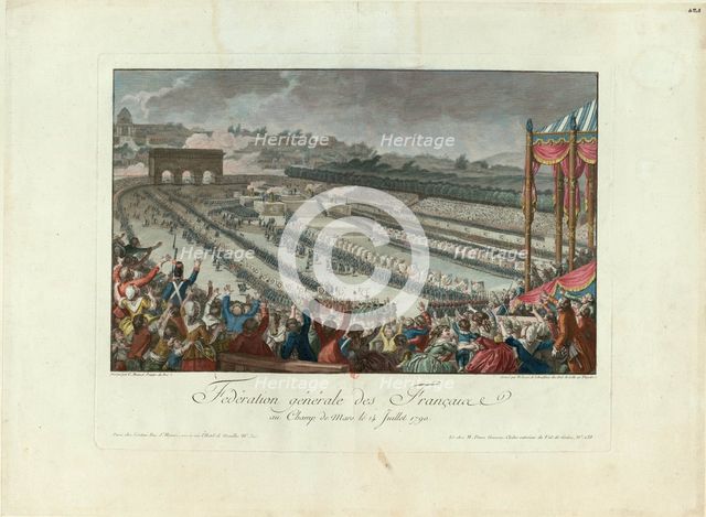 The Festival of the Federation at Champ de Mars on 14 July 1790, 1790. Creator: Helman, Isidore Stanislas (1743-1806/9).