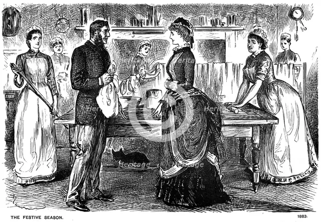 'The Festive Season', 1883 (1891). Artist: George du Maurier