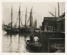 The Ferry, 1887. Creators: Peter Henry Emerson, Alfred Dawson