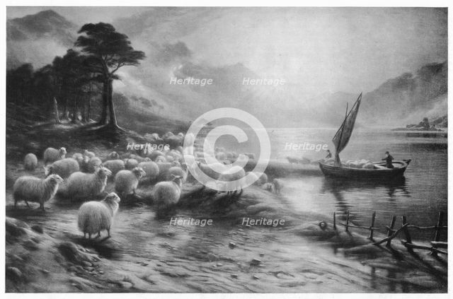 'The Ferry on the Loch', c1890, (1911). Artist: Joseph Farquharson.