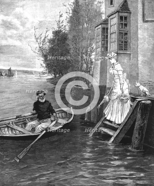 ''The Ferry - "A Dainty Fare", after GH Boughton, A.R.A.', 1890. Creator: Unknown.
