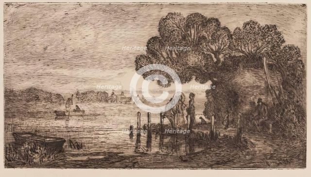 The Ferry at Christchurch, Hampshire, c1863-1891. Creator: Alexander Davidson Longmuir.